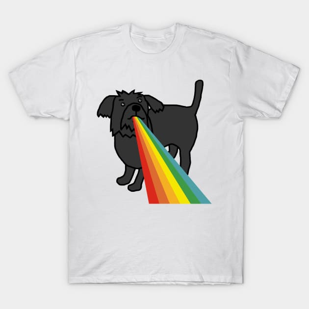 Animals with Rainbow Puke Puppy Dog T-Shirt by ellenhenryart